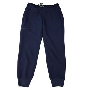 Figs Zamora Joggers Scrub Pants Womens Small Petite SP Blue Uniform Nurse‎